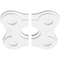 Ekena Millwork Luna Architectural Grade PVC Contemporary Ceiling Medallion, Two Piece, 12"OD x 3"ID x 4"C x 1"P CMP12LA2-03000 - alternate 3